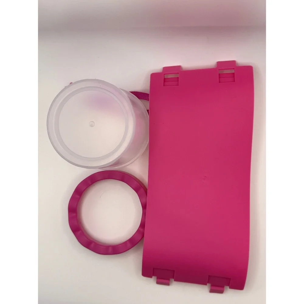 Pink Portable Dog Paw Cleaner Cup Soft Silicone Bristles Outdoor Pet Paw Washer